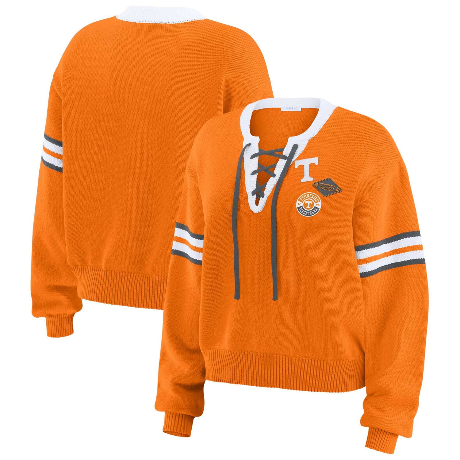 WEAR by Erin Andrews Tennessee Volunteers Lace-Up Pullover Sweater