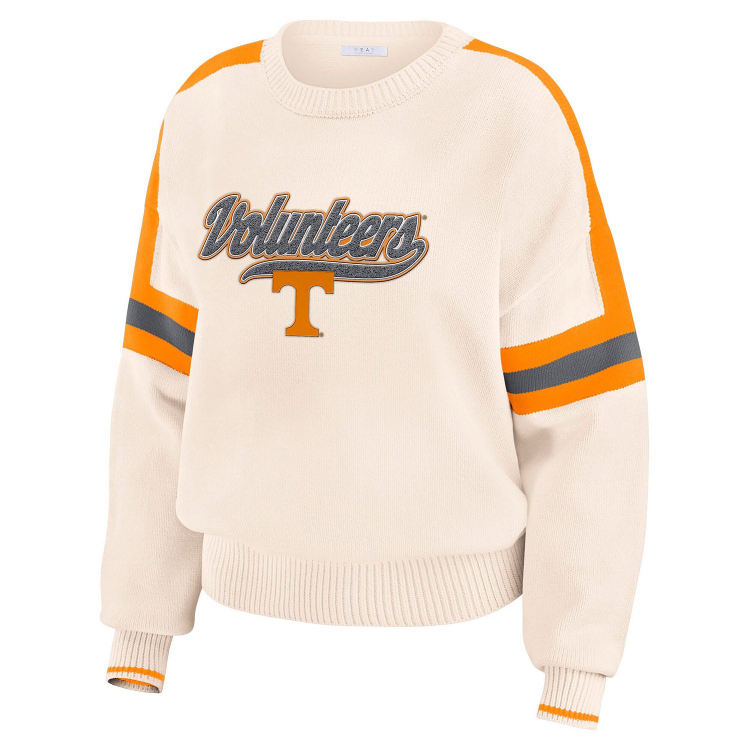 WEAR by Erin Andrews Tennessee Volunteers Chenille Woven Patch Stripe Pullover Sweater - view number 2