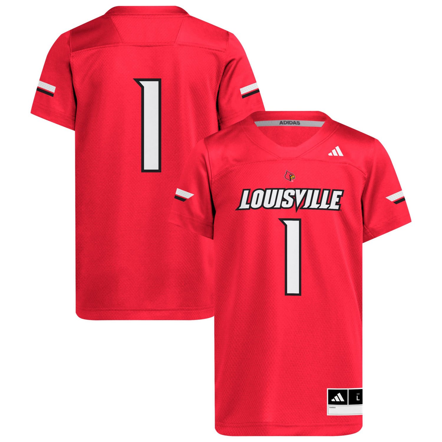 Youth adidas 1 Louisville Cardinals Replica Jersey
