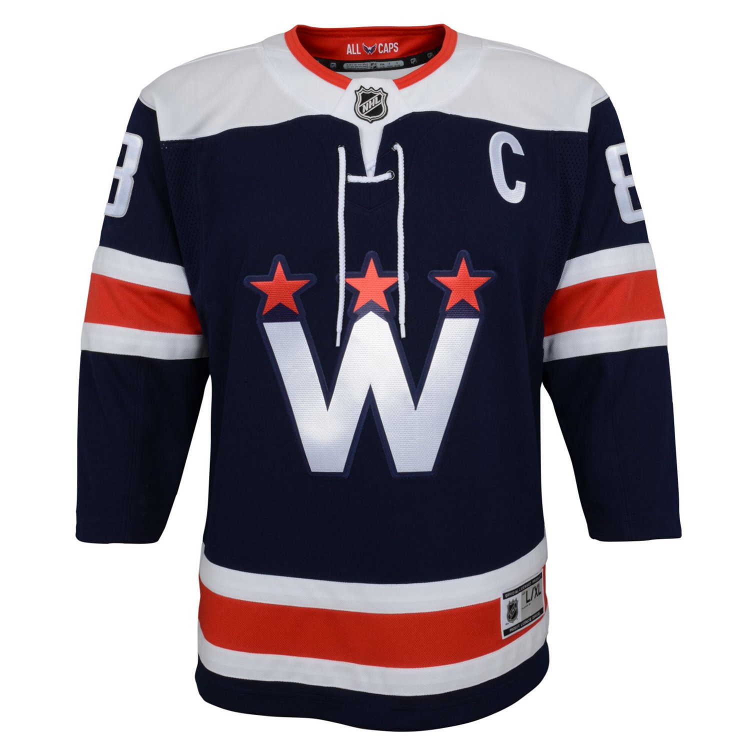Youth Alexander Ovechkin Washington Capitals 2020 21 Alternate Premier Player Jersey - view number 2