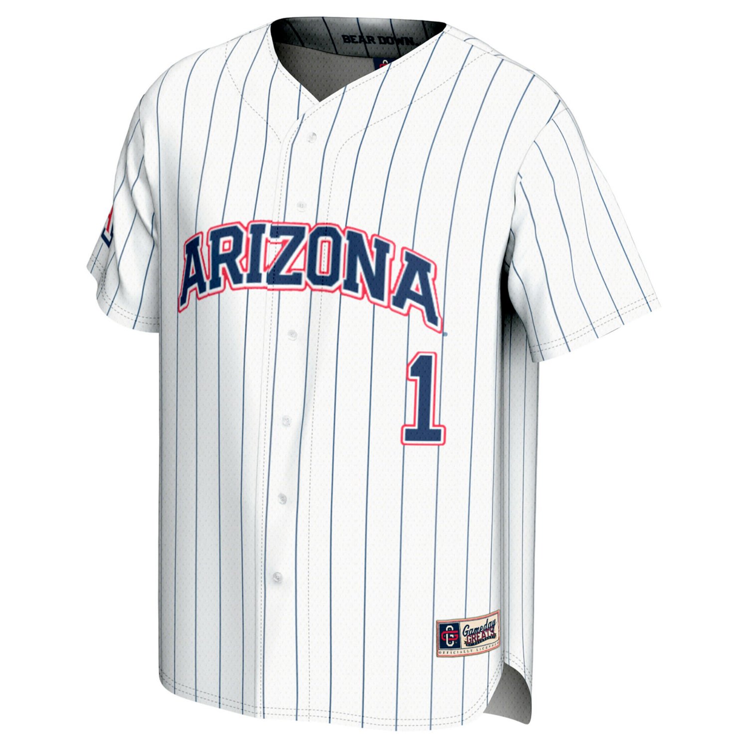 Youth GameDay Greats 1 Arizona Wildcats Lightweight Baseball Fashion Jersey - view number 2