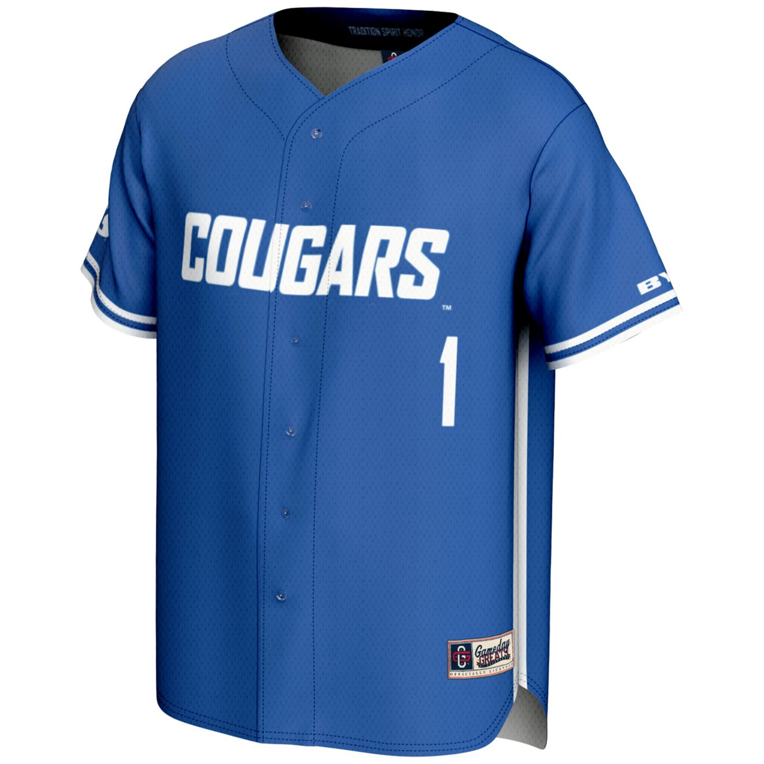 Youth GameDay Greats 1 BYU Cougars Lightweight Baseball Jersey - view number 2