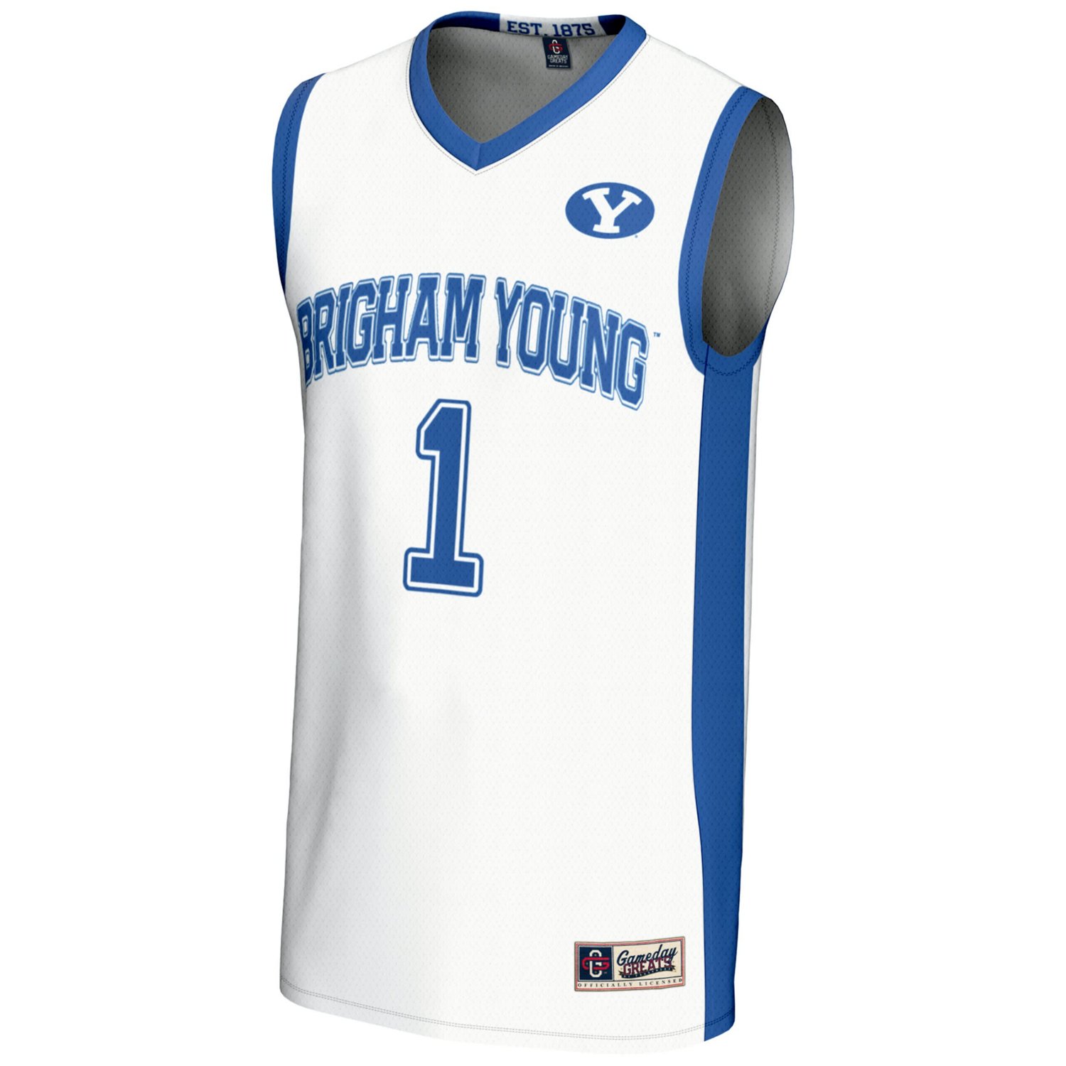 Youth GameDay Greats 1 BYU Cougars Lightweight Basketball Jersey - view number 2
