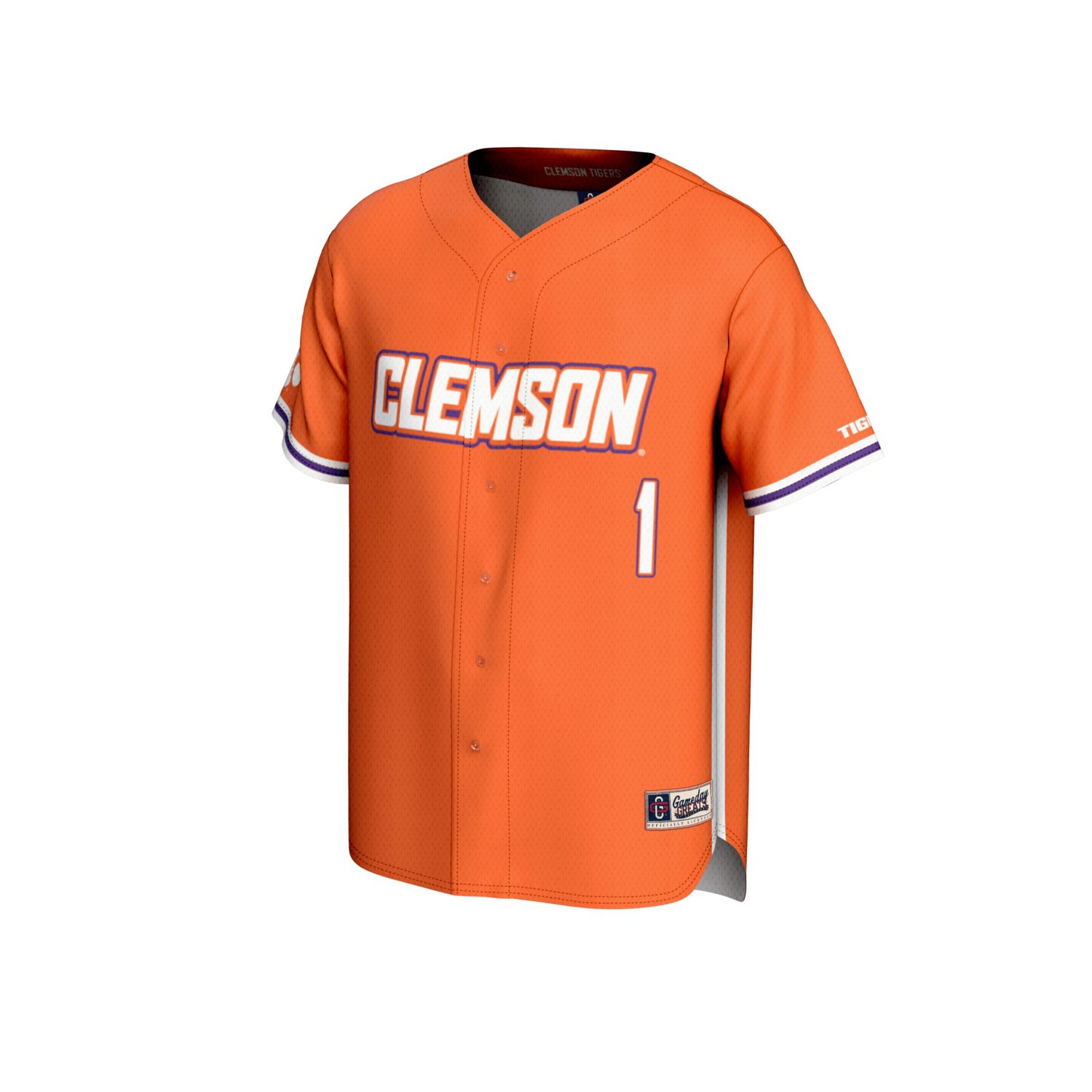 Youth GameDay Greats 1 Clemson Tigers Lightweight Baseball Fashion Jersey - view number 2