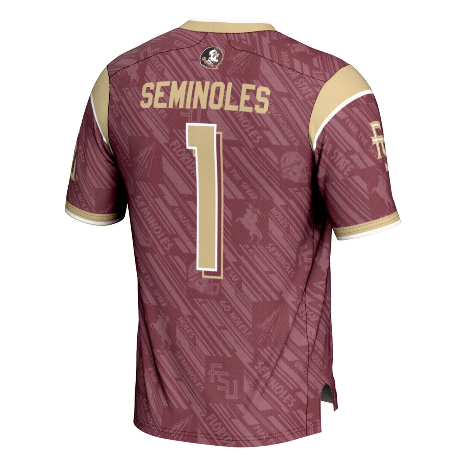 Youth GameDay Greats 1 Florida State Seminoles Highlight Print Football Fashion Jersey - view number 3
