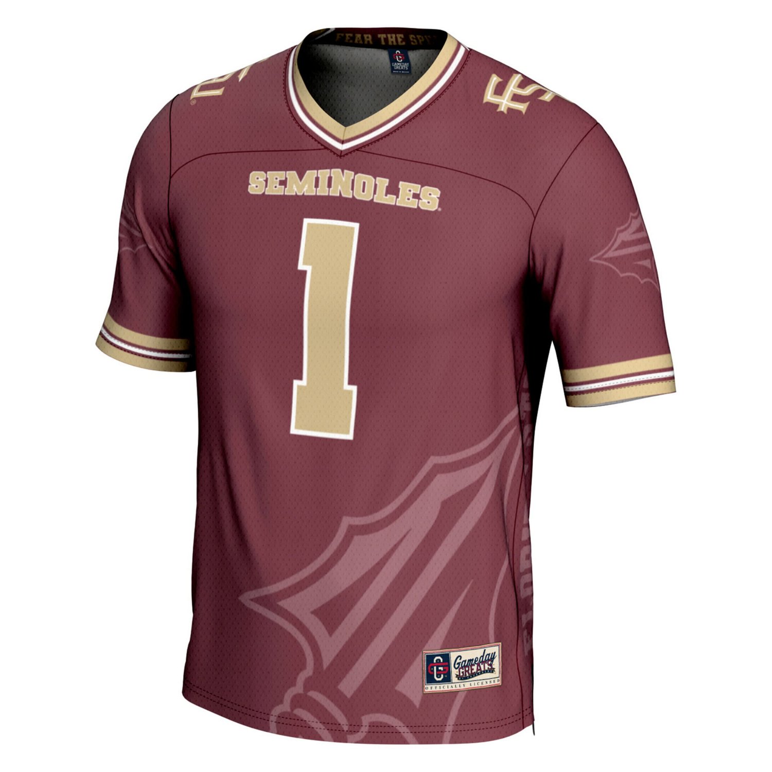 Youth GameDay Greats 1 Florida State Seminoles Icon Print Football Fashion Jersey - view number 2