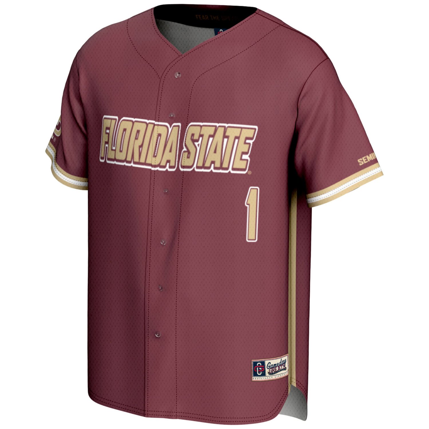 Youth GameDay Greats 1 Florida State Seminoles Lightweight Baseball Jersey - view number 2