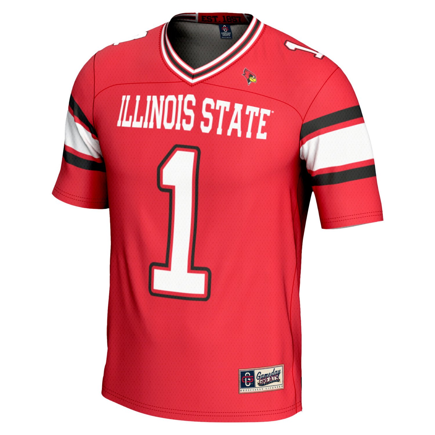 Youth GameDay Greats 1 Illinois State birds Endzone Football Jersey - view number 2