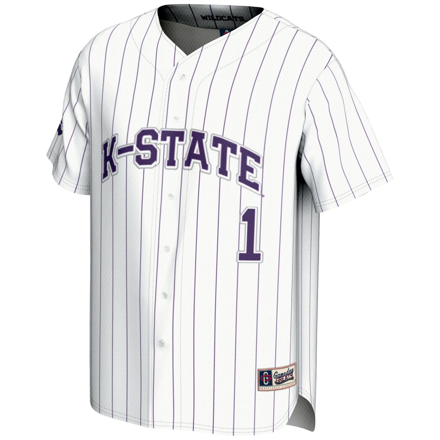 Youth GameDay Greats 1 Kansas State Wildcats Lightweight Baseball Jersey - view number 2