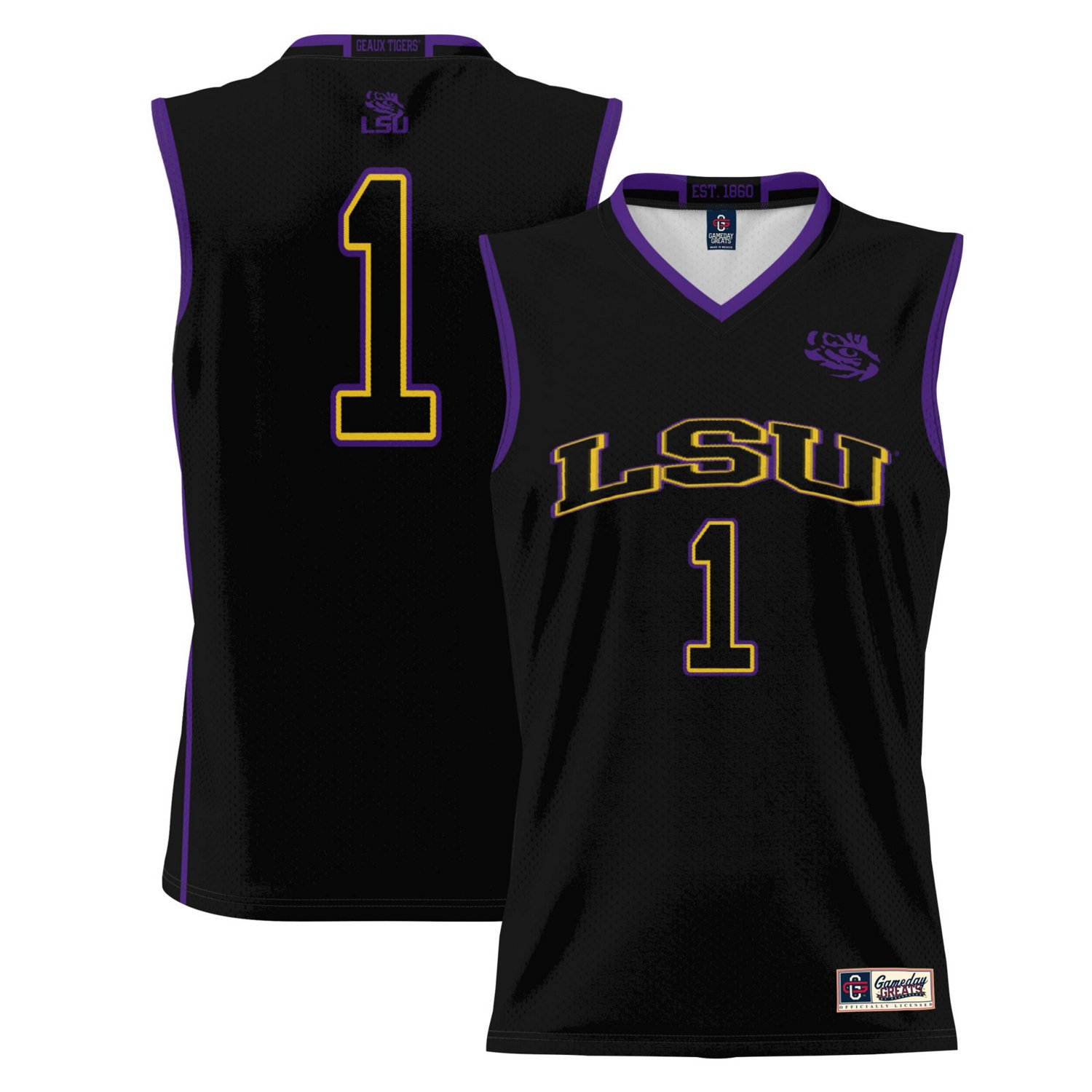 Youth GameDay Greats 1 LSU Tigers Lightweight Basketball Jersey