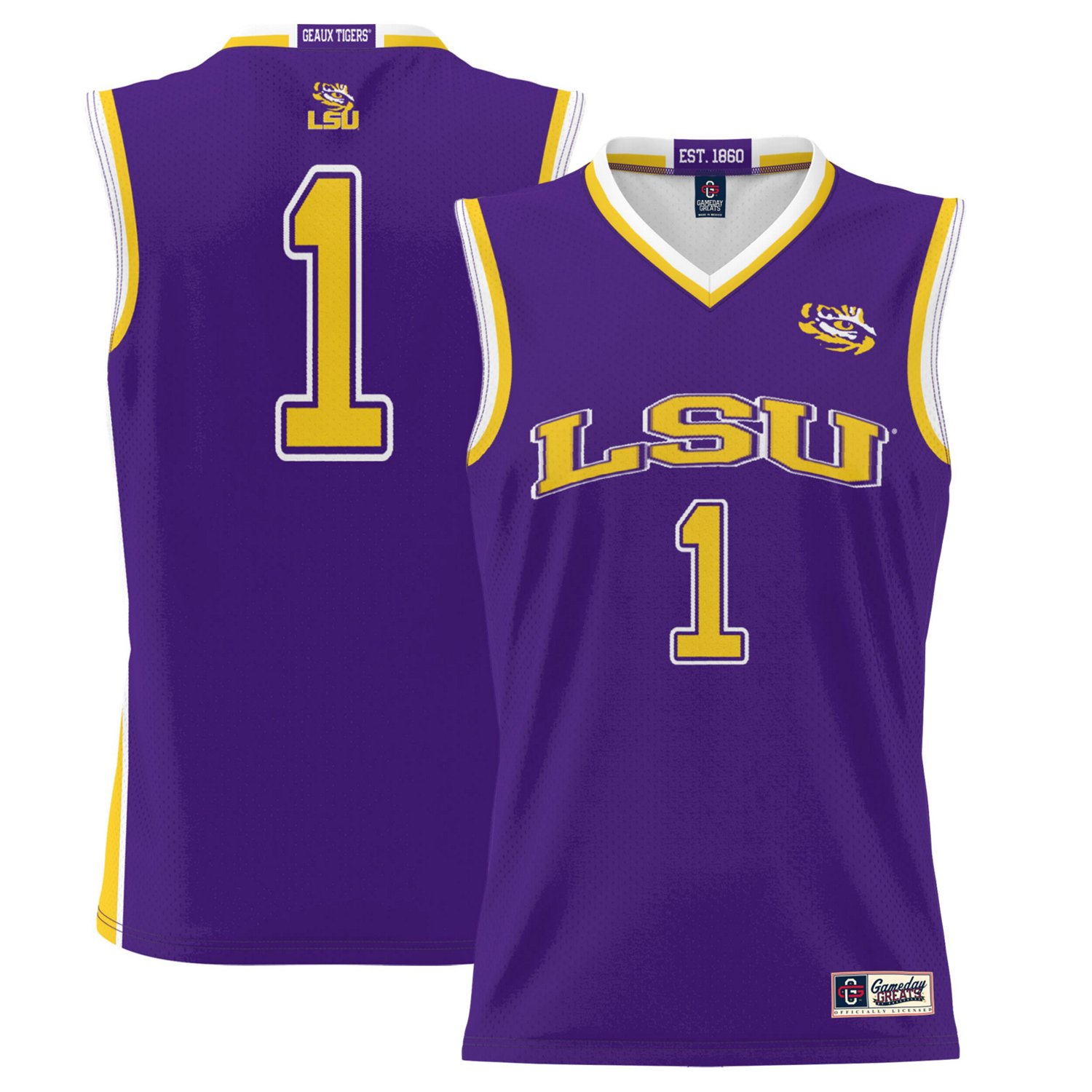 Youth GameDay Greats 1 LSU Tigers Lightweight Basketball Jersey