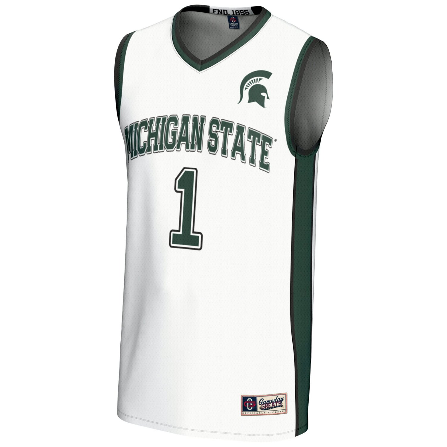 Youth GameDay Greats 1 Michigan State Spartans Lightweight Basketball Jersey - view number 2