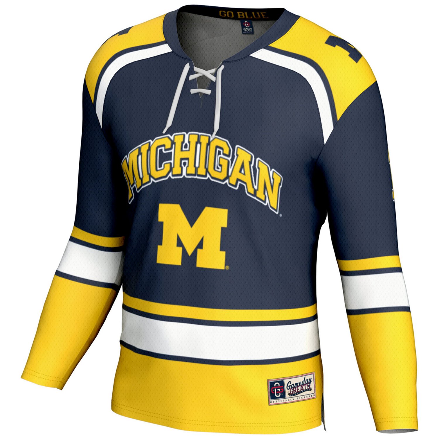 Youth GameDay Greats 1 Michigan Wolverines Hockey Jersey - view number 2