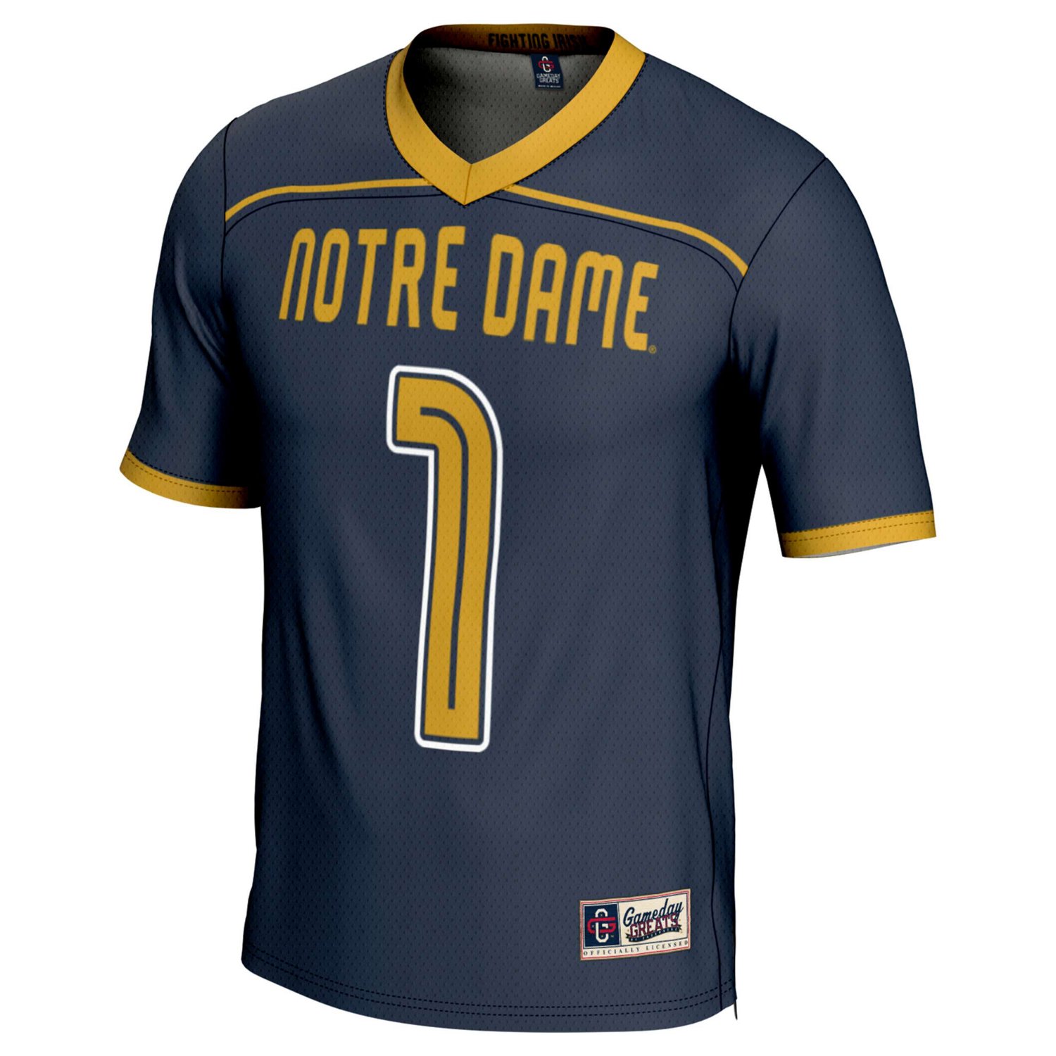 Youth GameDay Greats 1 Notre Dame Fighting Irish Lightweight Lacrosse Fashion Jersey - view number 2