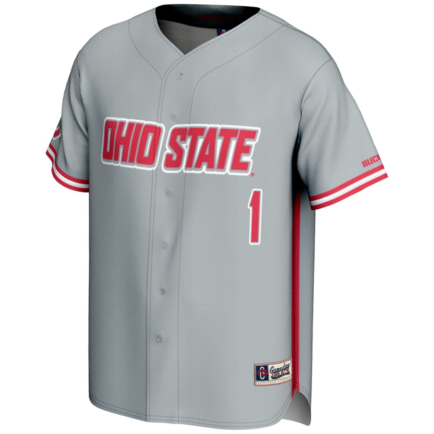 Youth GameDay Greats 1 Ohio State Buckeyes Lightweight Baseball Jersey - view number 2