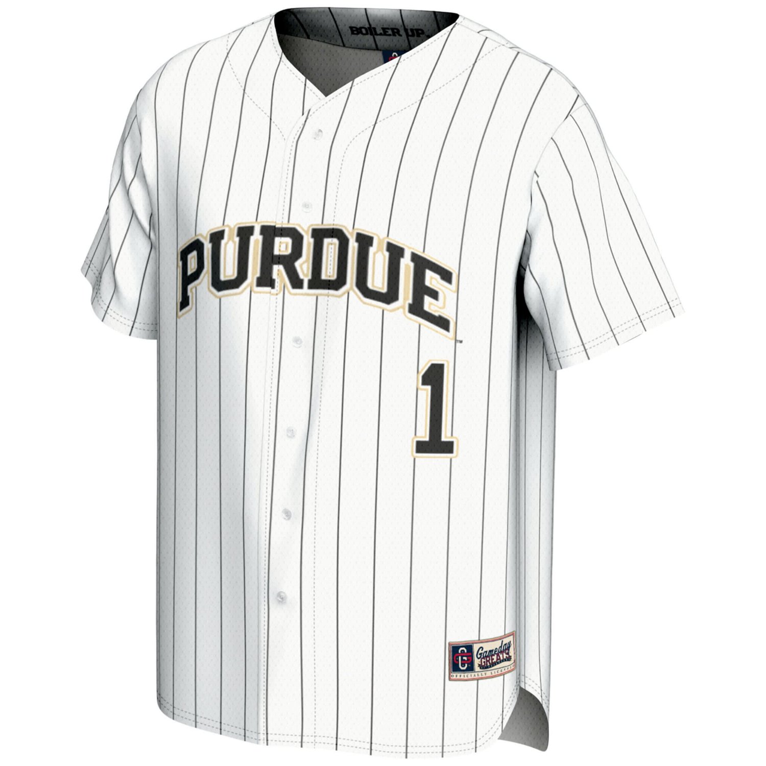 Youth GameDay Greats 1 Purdue Boilermakers Lightweight Baseball Jersey - view number 2