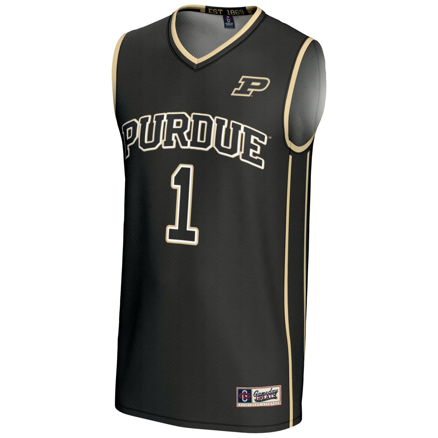 Youth GameDay Greats 1 Purdue Boilermakers Lightweight Basketball Jersey - view number 2