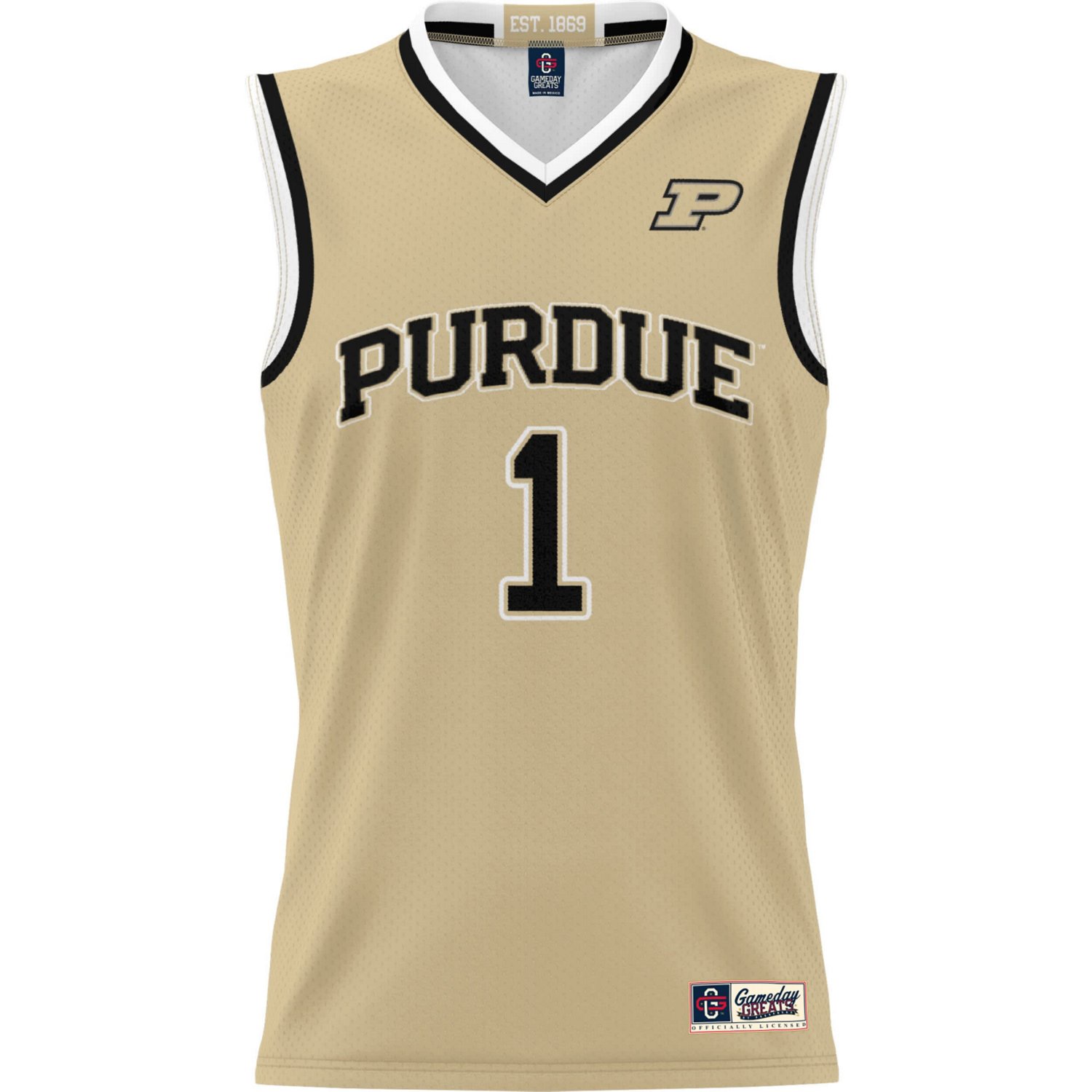 Youth GameDay Greats 1 Purdue Boilermakers Lightweight Basketball Jersey - view number 2