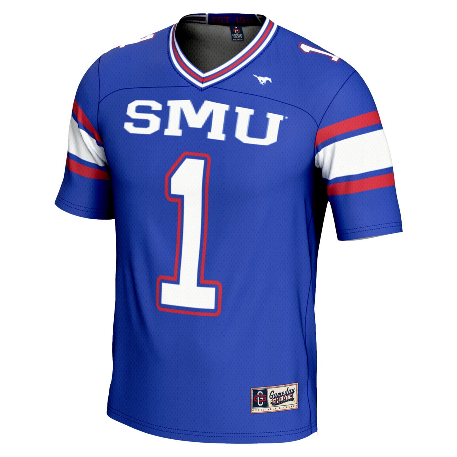 Youth GameDay Greats 1 SMU Mustangs Endzone Football Jersey - view number 2