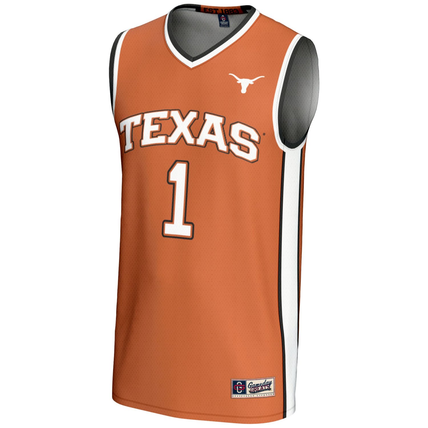 Youth GameDay Greats 1 Texas Texas Longhorns Lightweight Collegiate Basketball Jersey - view number 2