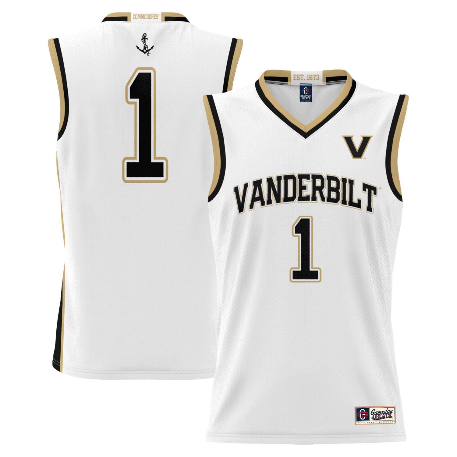Youth GameDay Greats 1 Vanderbilt Commodores Lightweight Replica Basketball Jersey