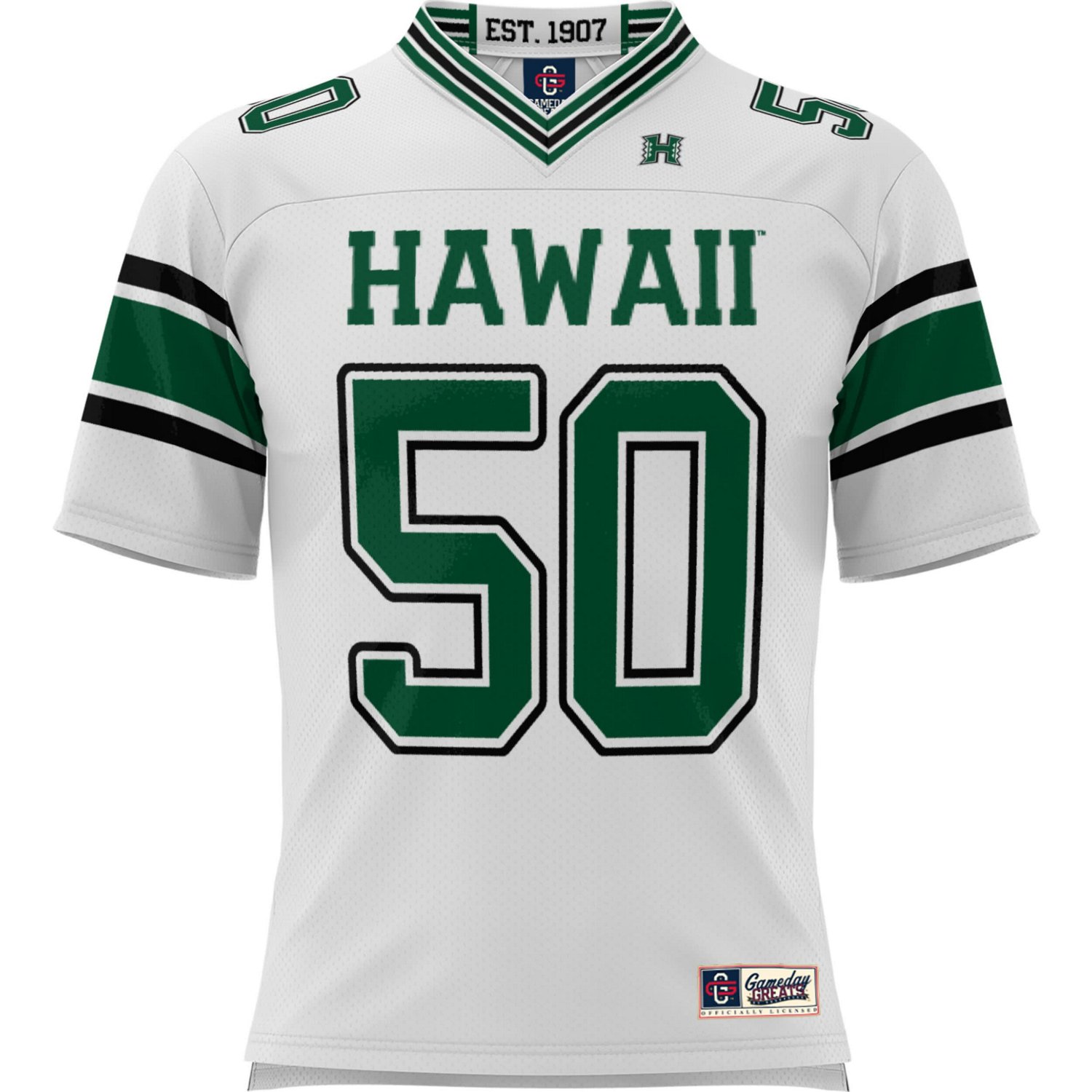 Youth GameDay Greats 50 Hawaii Rainbow Warriors Football Jersey - view number 2