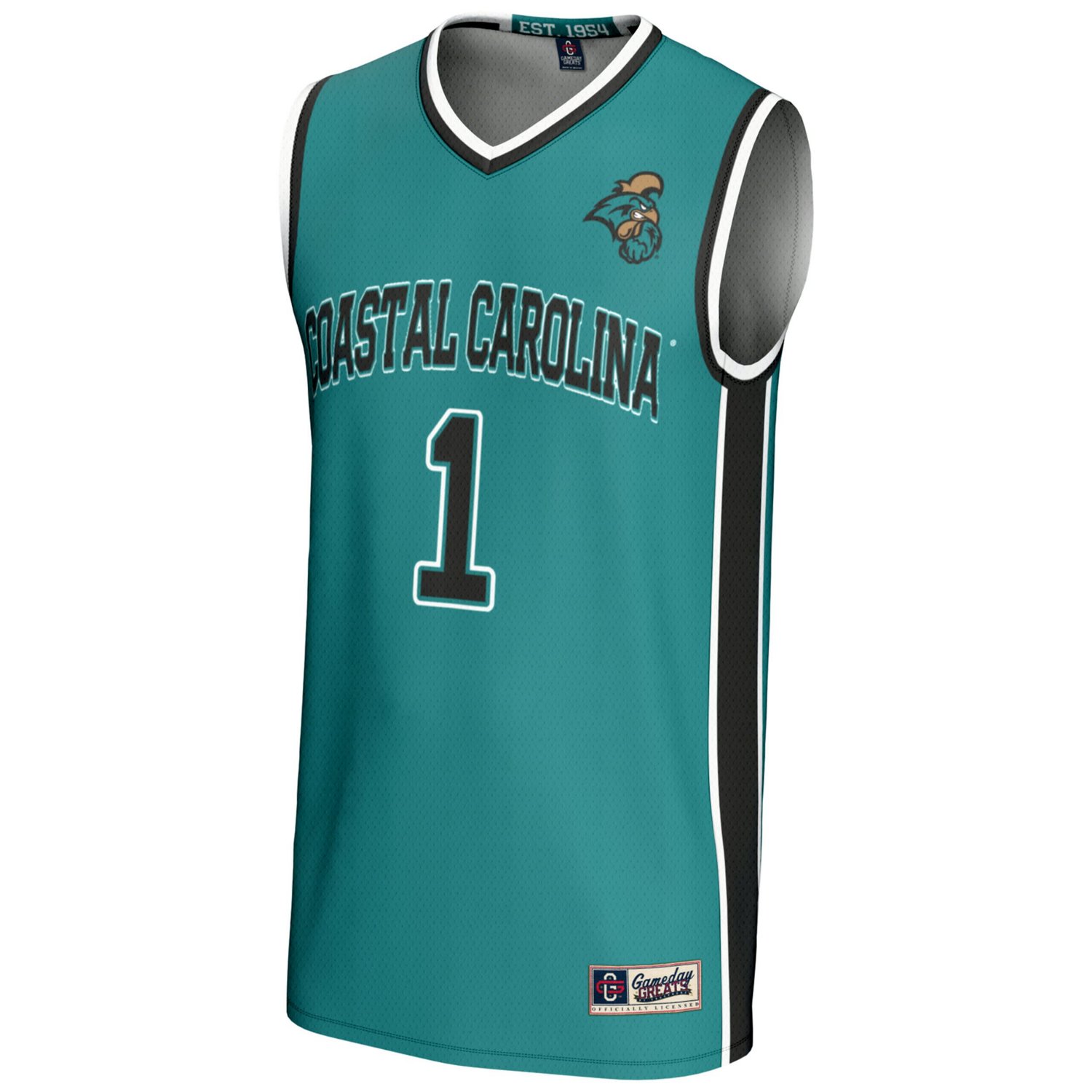 Youth GameDay Greats Light 1 Coastal Carolina Chanticleers Lightweight Basketball Jersey - view number 2