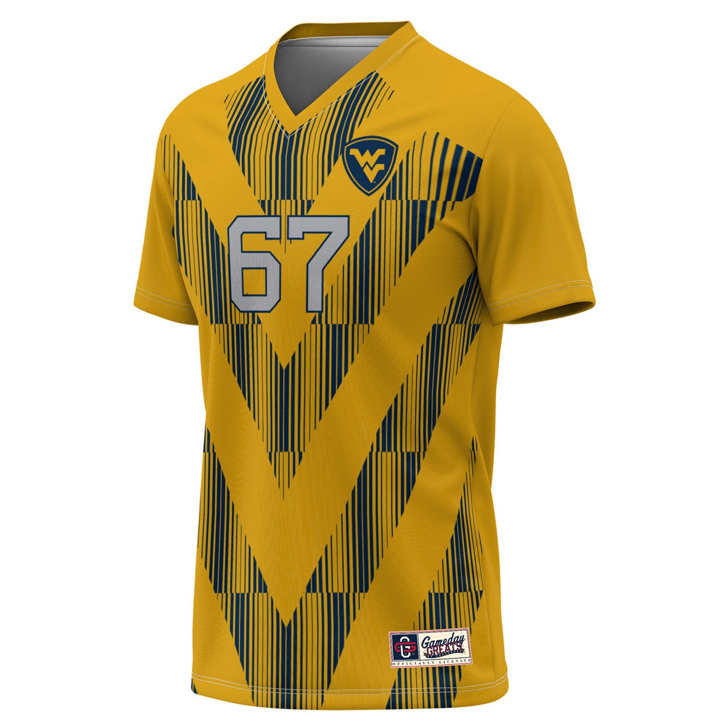 Youth GameDay Greats West Virginia Mountaineers Lightweight Soccer Jersey - view number 2