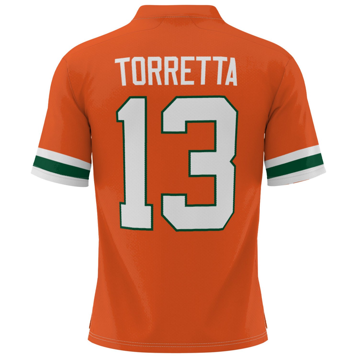 Youth Gino Torretta Miami Hurricanes Heisman Football Jersey - view number 3