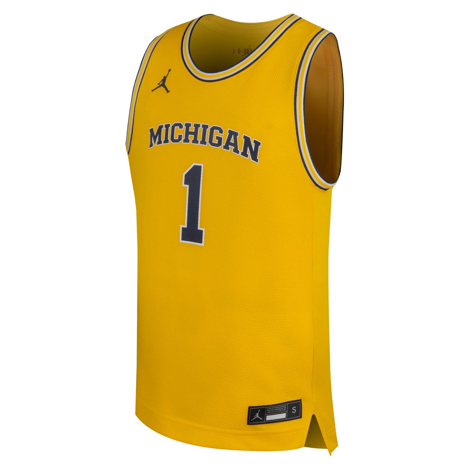 Youth Jordan Brand 1 Michigan Wolverines Replica Basketball Jersey - view number 2