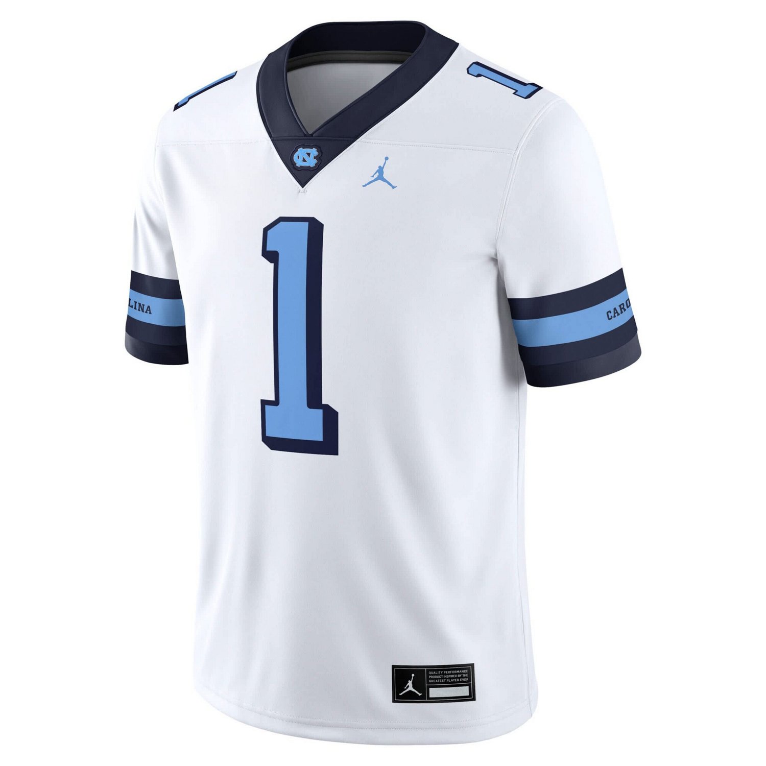 Youth Jordan Brand 1 North Carolina Tar Heels Alternate Game Jersey - view number 2