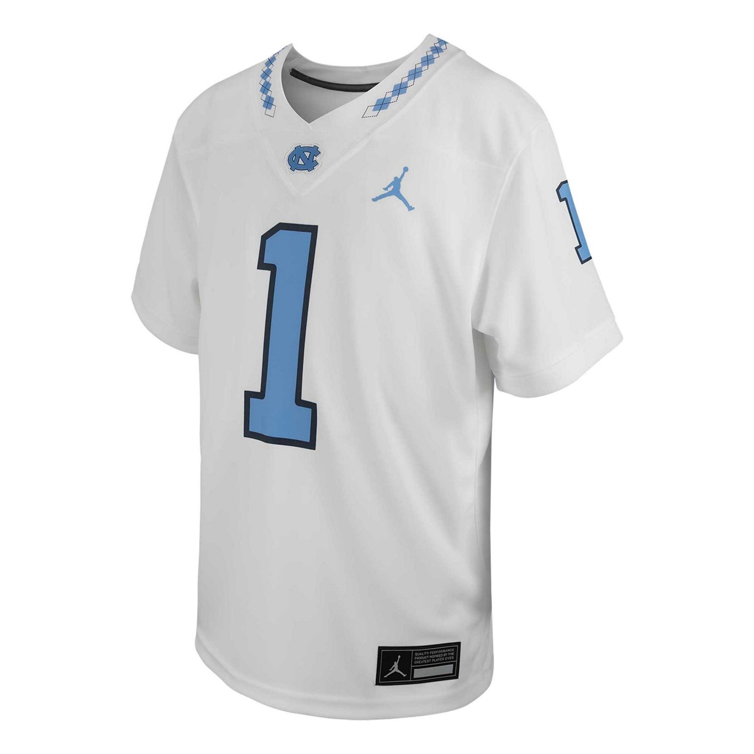 Youth Jordan Brand 1 North Carolina Tar Heels Untouchable Replica Game Jersey                                                    - view number 2