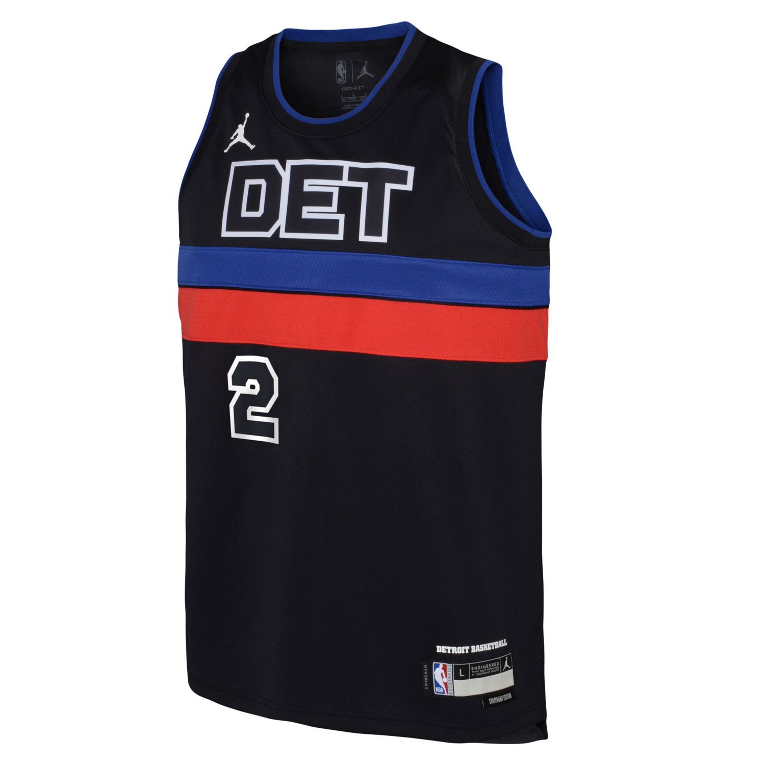 Youth Jordan Brand Cade Cunningham Detroit Pistons Swingman Jersey - Statement Edition - view number 2