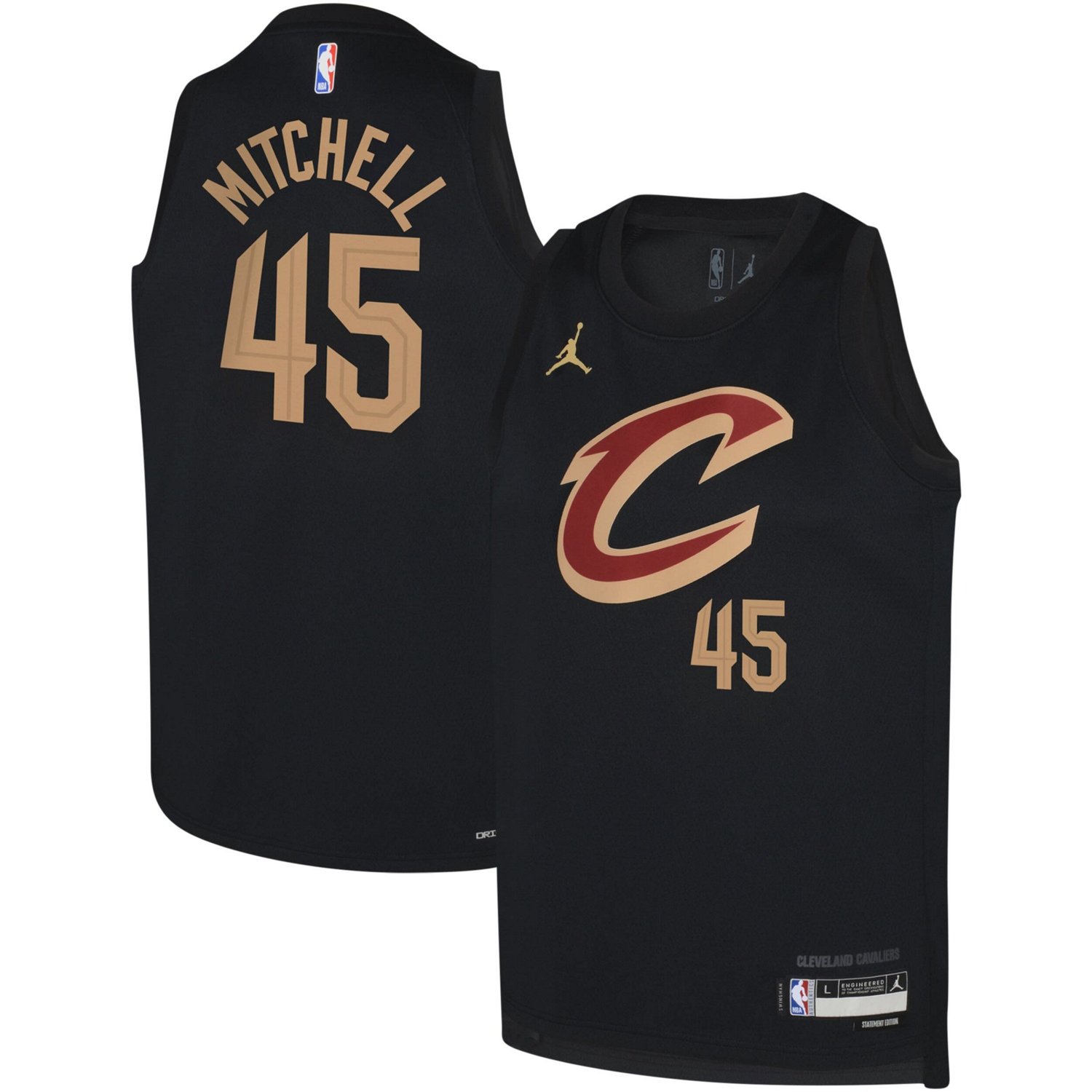 Youth Jordan Brand Donovan Mitchell Cleveland Cavaliers Swingman Jersey - Statement - view number 1