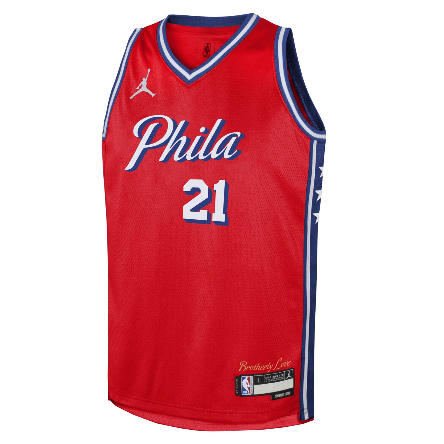 Youth Jordan Brand Joel Embiid Philadelphia 76ers Swingman Jersey - Statement Edition                                            - view number 2