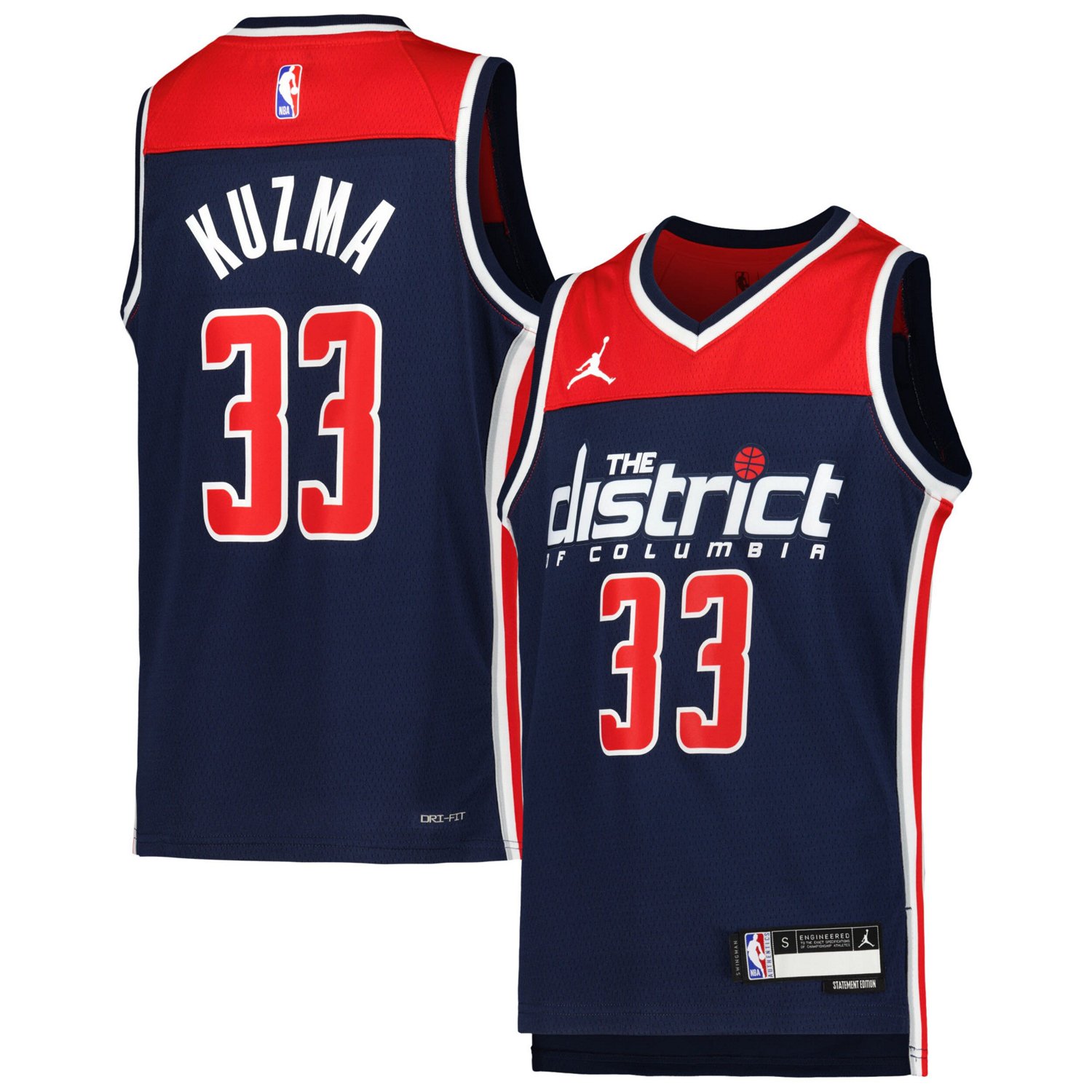 Youth Jordan Brand Kyle Kuzma Washington Wizards Swingman Jersey Statement Edition Academy