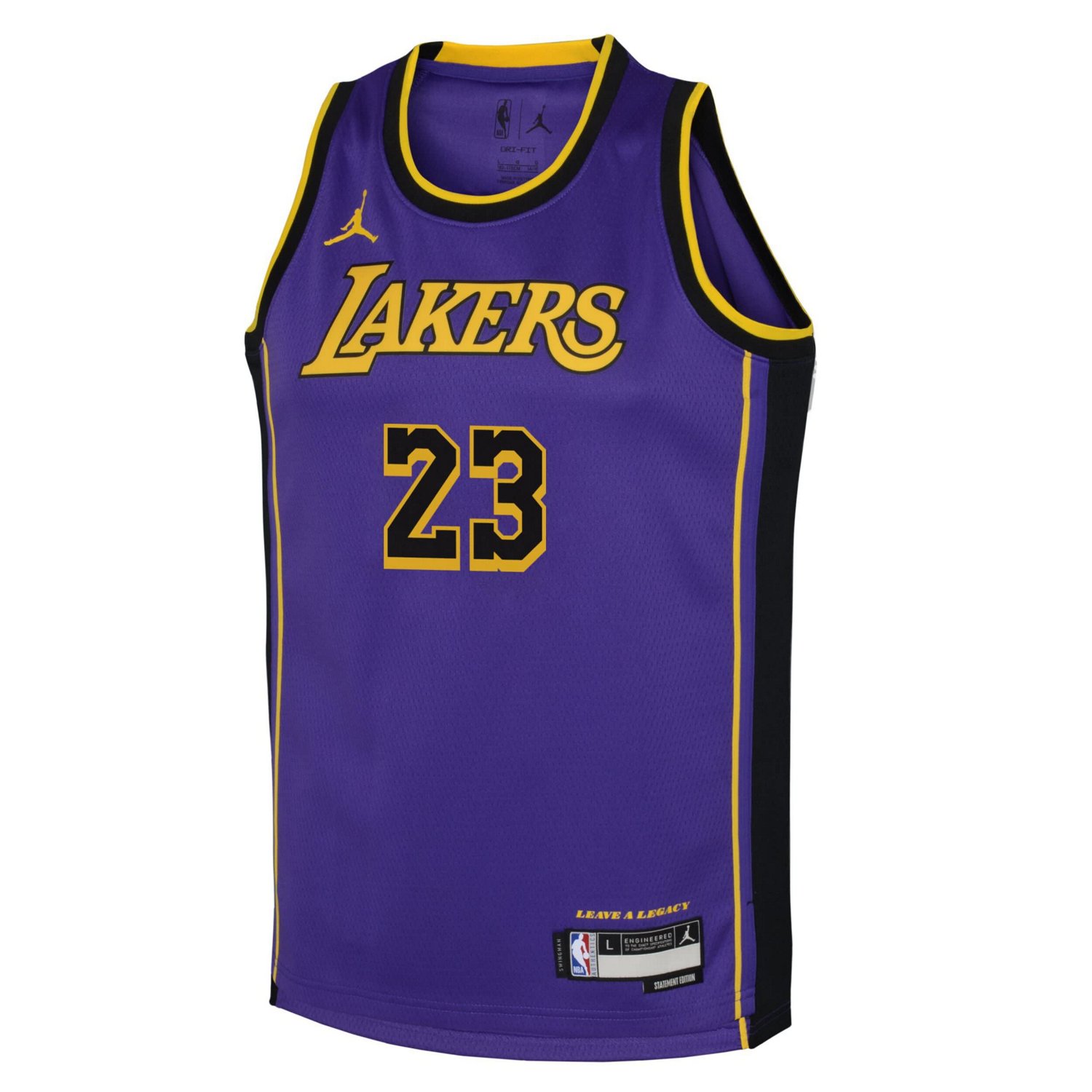 Youth Jordan Brand LeBron James Los Angeles Lakers Swingman Jersey - Statement Edition - view number 2