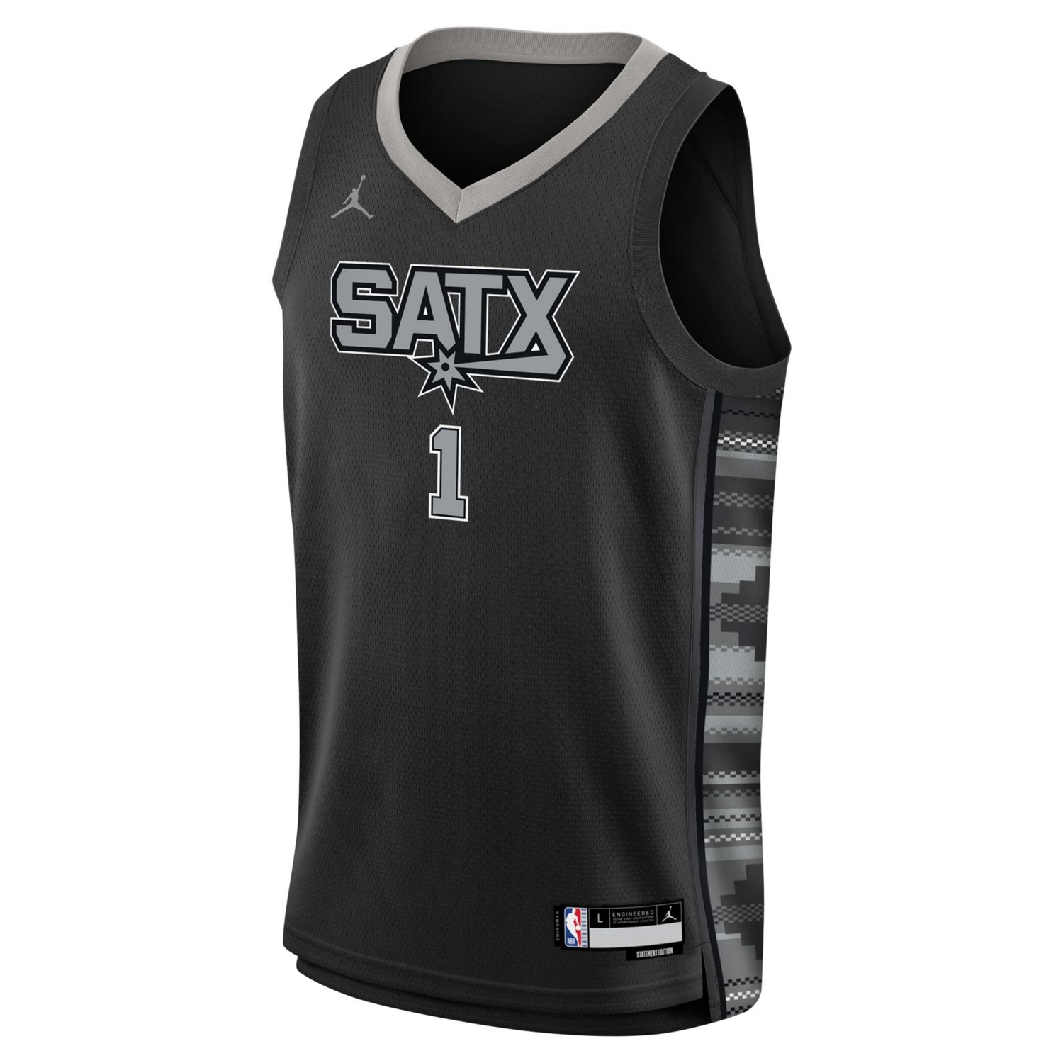 Youth Jordan Brand Victor Wembanyama San Antonio Spurs Swingman Jersey - Statement Edition                                       - view number 2