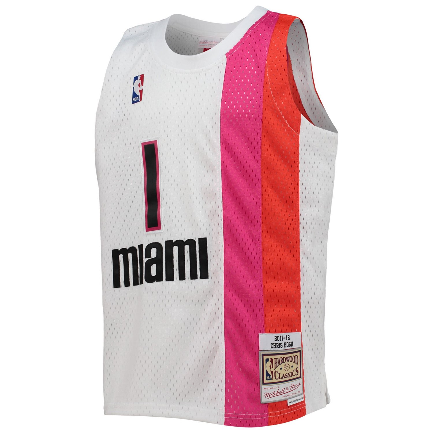 Youth Mitchell  Ness Chris Bosh Miami Heat 2011/12 Hardwood Classics Swingman Jersey                                             - view number 2