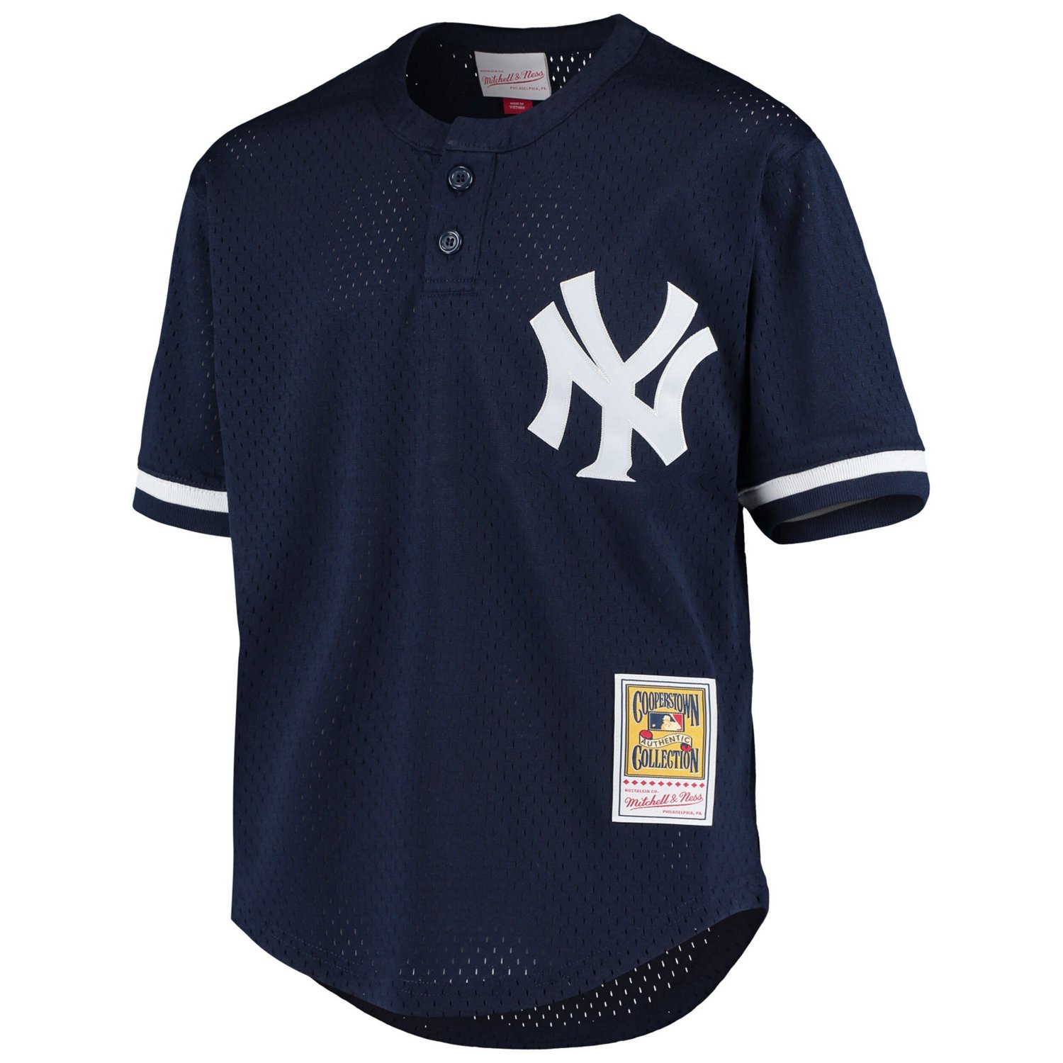 Youth Mitchell  Ness Derek Jeter New York Yankees Cooperstown Collection Mesh Batting Practice Jersey - view number 2