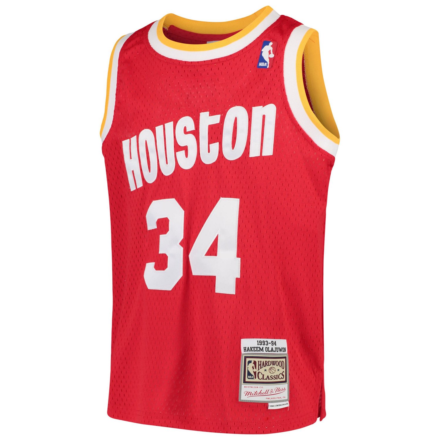 Youth Mitchell  Ness Hakeem Olajuwon Houston Rockets Swingman Throwback Jersey                                                   - view number 2
