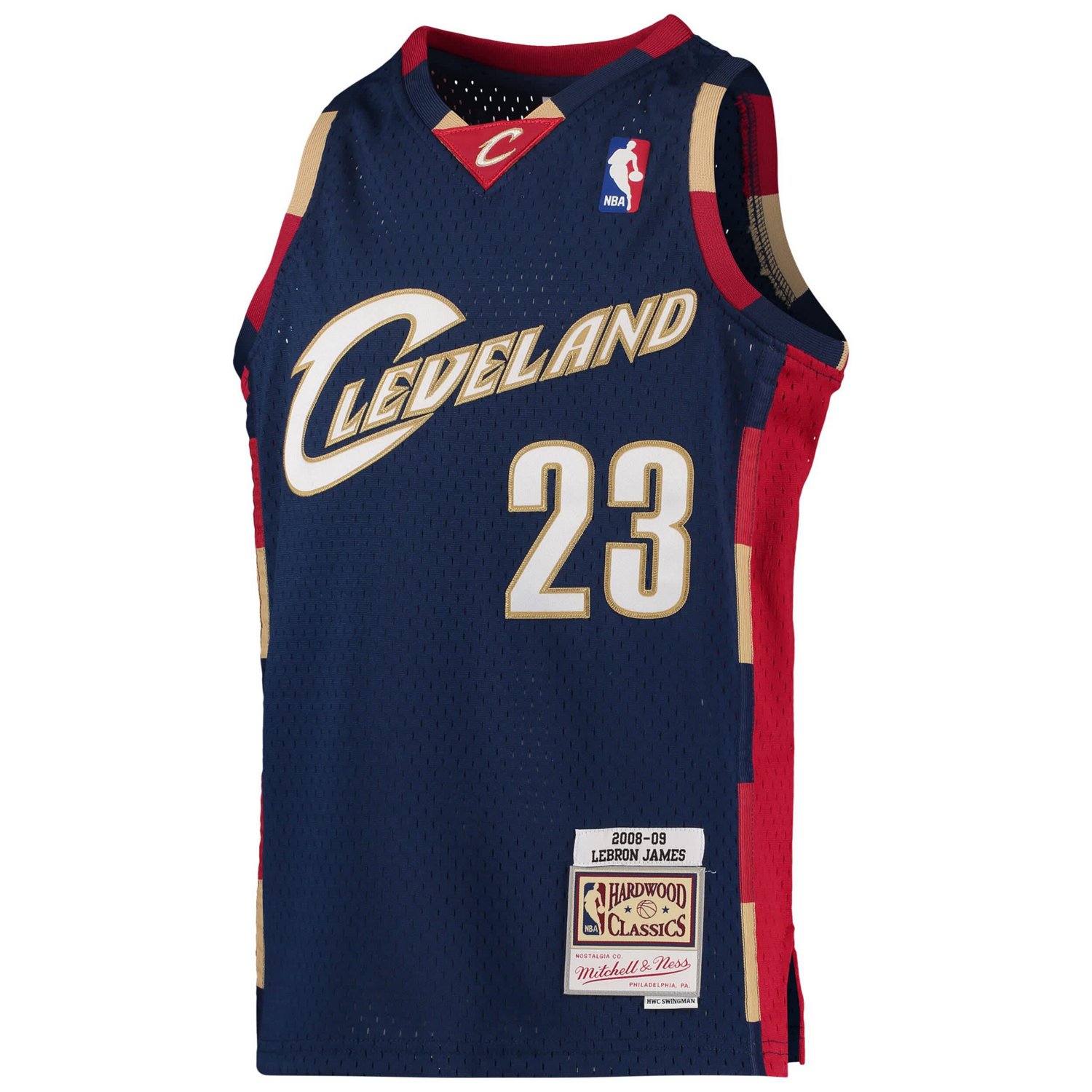 Youth Mitchell  Ness LeBron James Cleveland Cavaliers 2008-09 Hardwood Classics Swingman Jersey                                  - view number 2