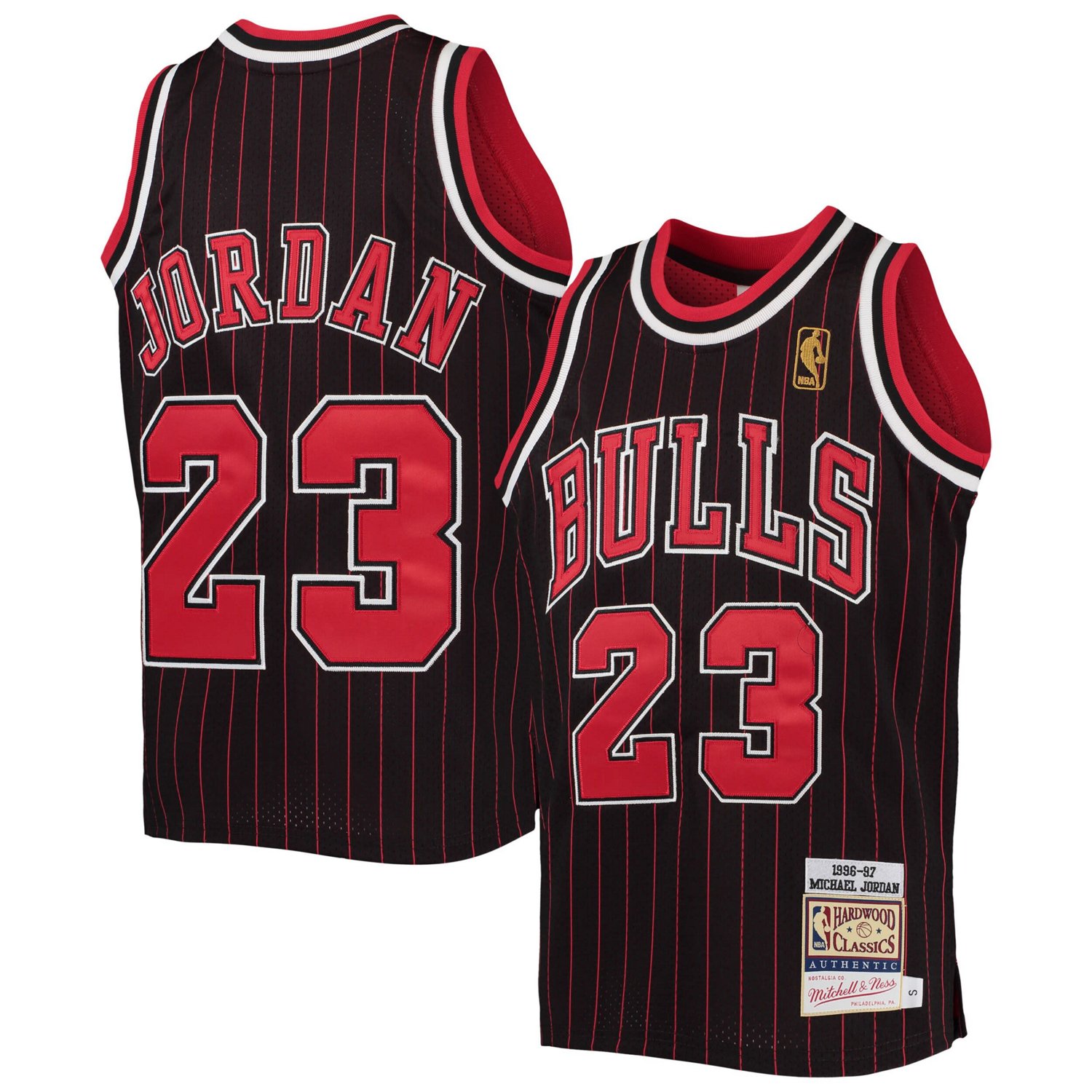 Mitchell Ness Authentic Chicago Bulls 1996 97 Michael Jordan Youth Jersey S Black NYCMode