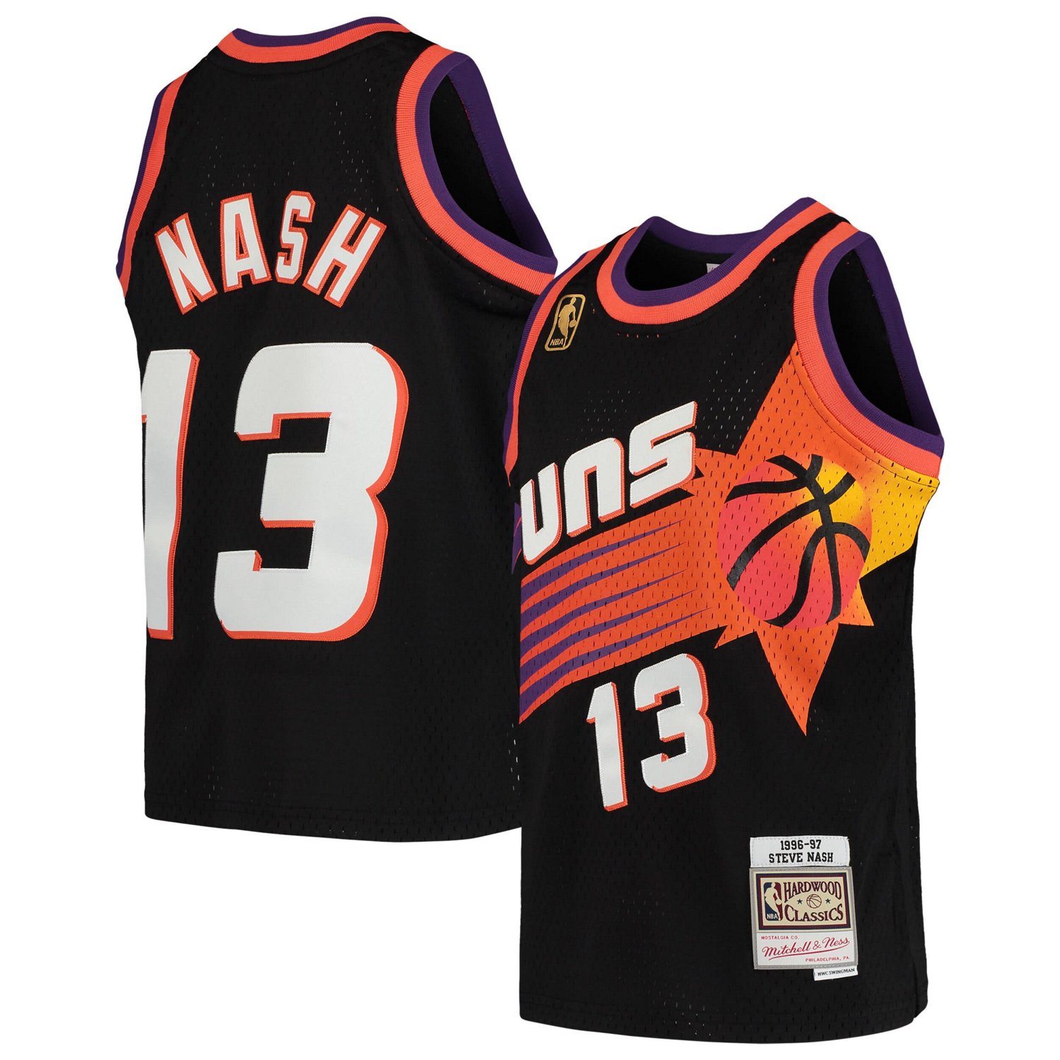 Youth Mitchell  Ness Steve Nash Phoenix Suns 1996-97 Hardwood Classics Swingman Throwback Jersey