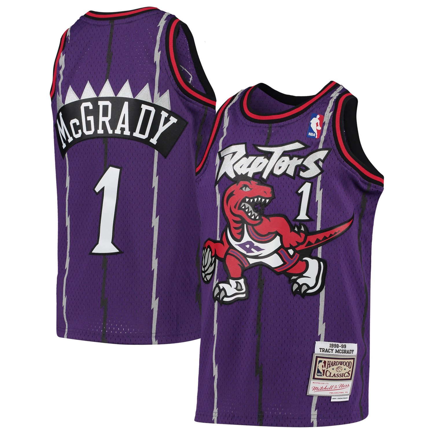 Youth Mitchell  Ness Tracy McGrady Toronto Raptors 1998-99 Hardwood Classics Swingman Throwback Jersey