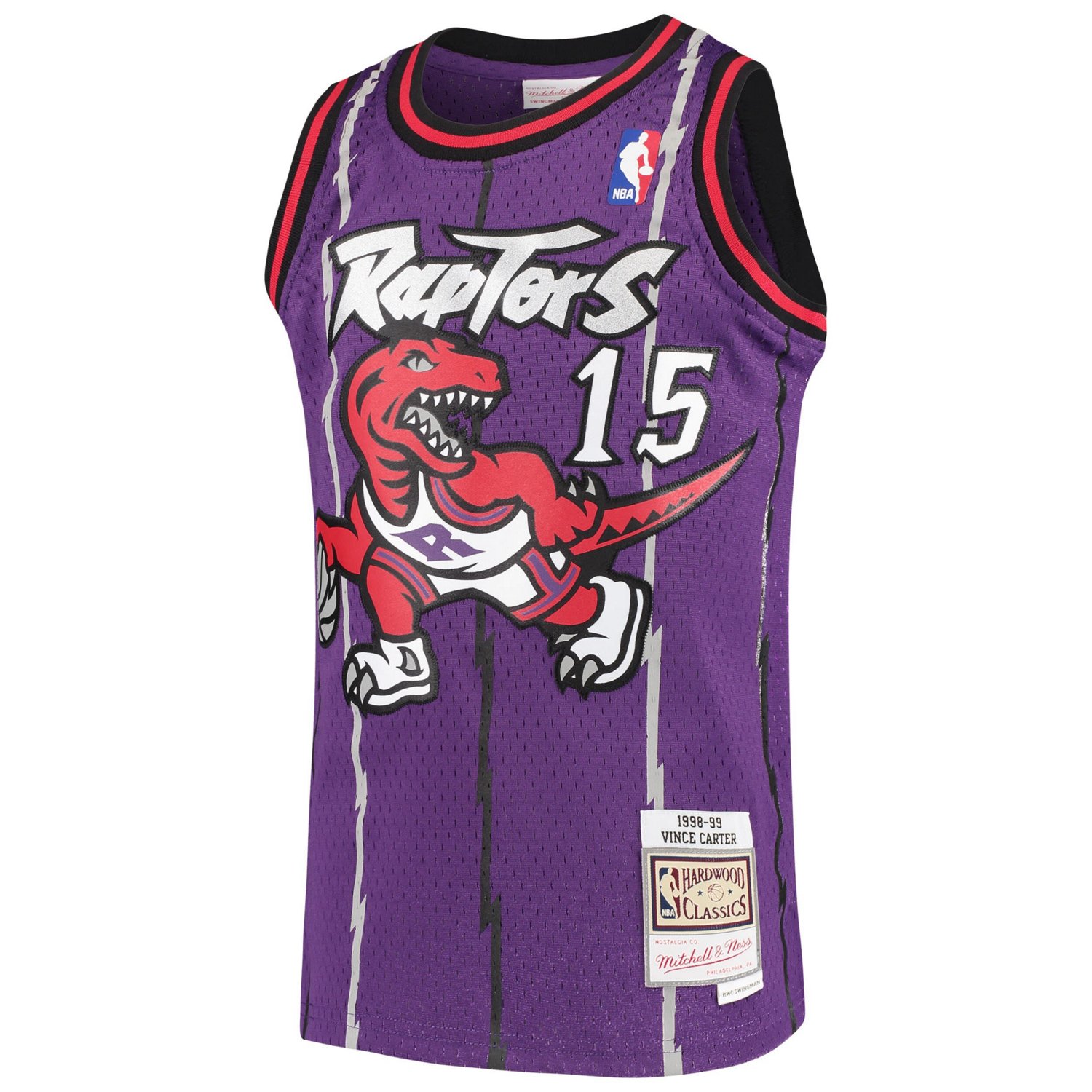 Youth Mitchell  Ness Vince Carter Toronto Raptors 1998/99 Hardwood Classics Swingman Throwback Jersey                            - view number 2
