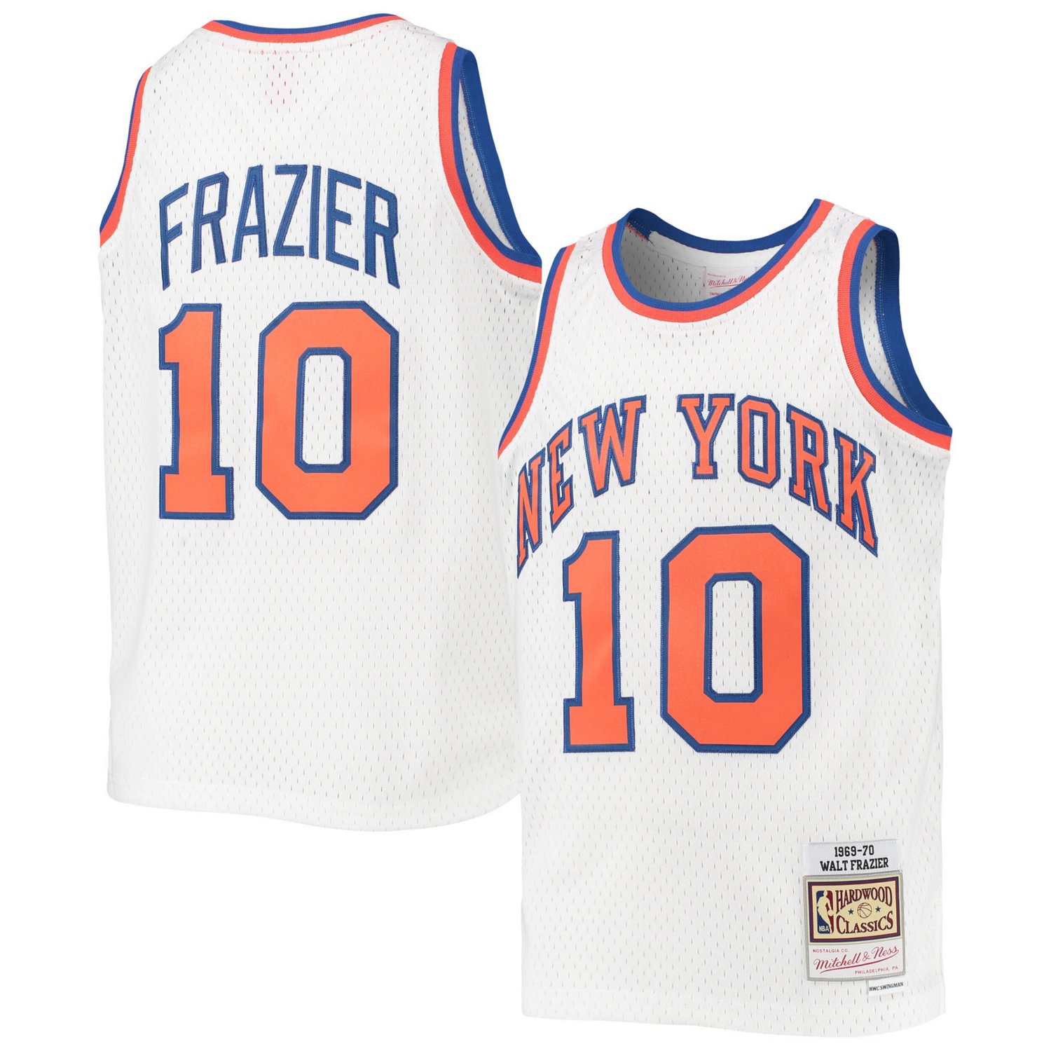 Youth Mitchell  Ness Walt Frazier New York Knicks 1969-70 Hardwood Classics Swingman Jersey - view number 1