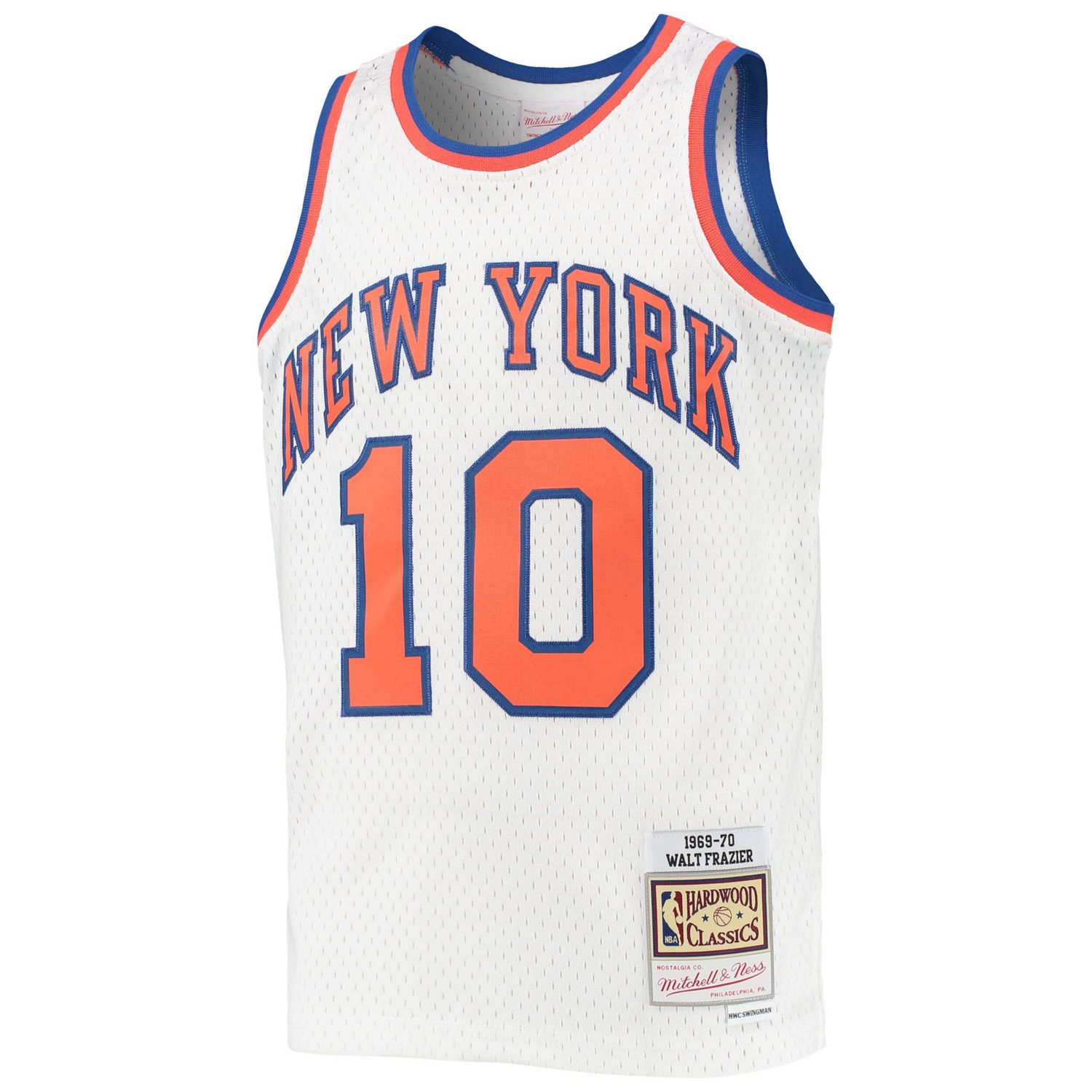 Youth Mitchell  Ness Walt Frazier New York Knicks 1969-70 Hardwood Classics Swingman Jersey - view number 2