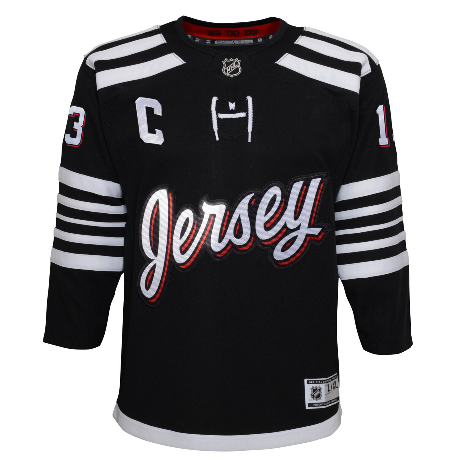 Youth Nico Hischier New Jersey Devils 2021 22 Alternate Premier Player Jersey - view number 2