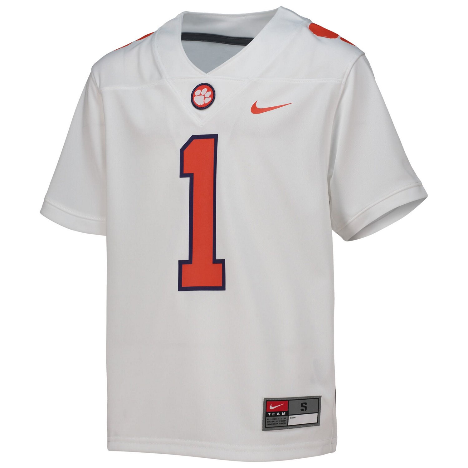 Youth Nike 1 Clemson Tigers Replica Football Jersey - view number 2